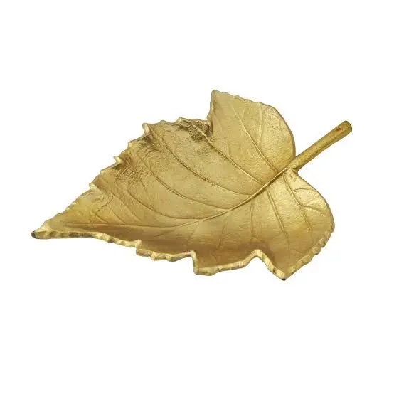 Gold Leaf Decorative Dish — Handcrafted Export Product by NXTGENEXPORTS, Moradabad